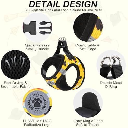 BEAUTYZOO Small Dog Harness and Leash Set, No Pull Puppy Pet Vest- S - Image 2