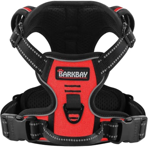 BARKBAY Dog Harness for Large Dog No Pull 2 Leash Clips Dog Vest by BARKBAY