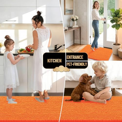 OLANLY Thick Chenille Bathroom Rugs 36x24, Soft Absorbent Bath Mat - Image 6