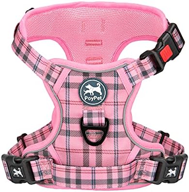 PoyPet Plaid Dog Harness Small, No Pull Vest by PoyPet