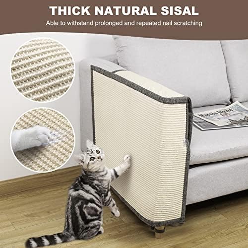 Upgraded Cat Scratch Sisal Sofa Protector, Furniture Couch Protector from Cat - Image 3