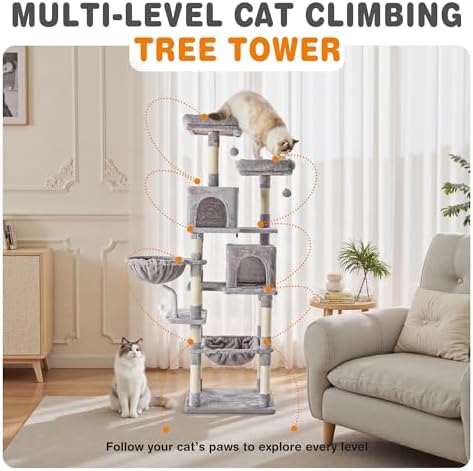 71 Inch Large Cat Tree Tower - Image 5