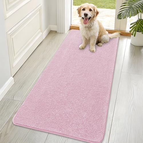 OLANLY Dog Door Mat for Muddy Paws 70x35, Super Absorbent Chenille Mud Mat by OLANLY