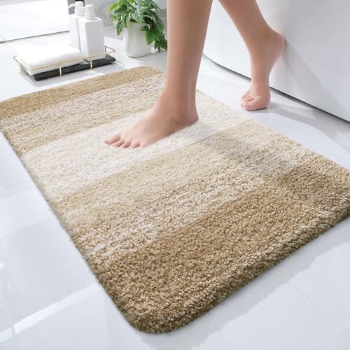 OLANLY Small Bathroom Rugs 28x18, Extra Soft Absorbent Microfiber Bath Rugs by OLANLY