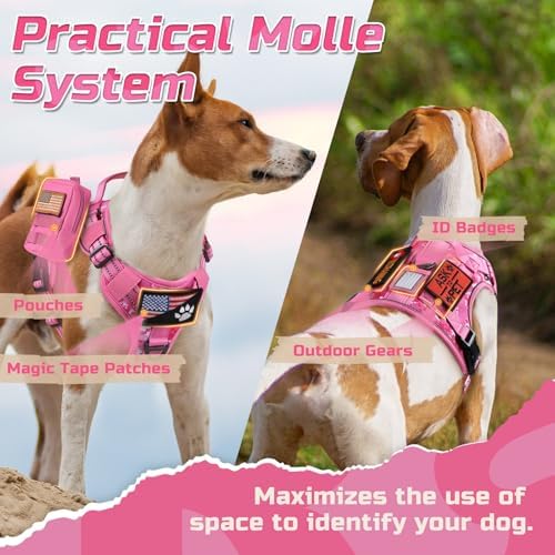 rabbitgoo Tactical Dog Harness for Medium, No Pull Military Service Vest - Image 5