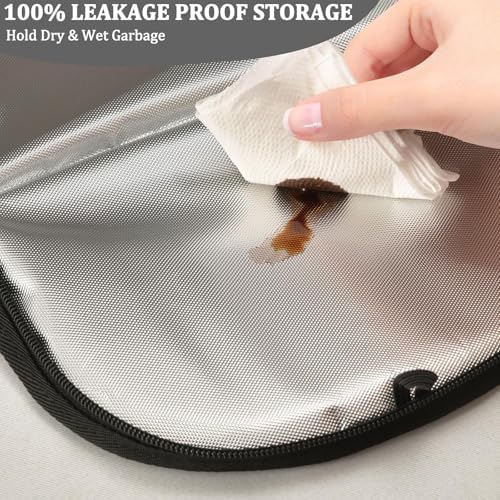 Car Trash Can Black White Bows Car Garbage Bag - Image 7