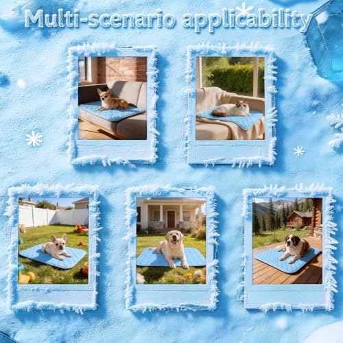 Pet Cooling Mats for Dogs, Cooling Pet Bed Outdoor & Indoor Use w Ice Silk - Image 6