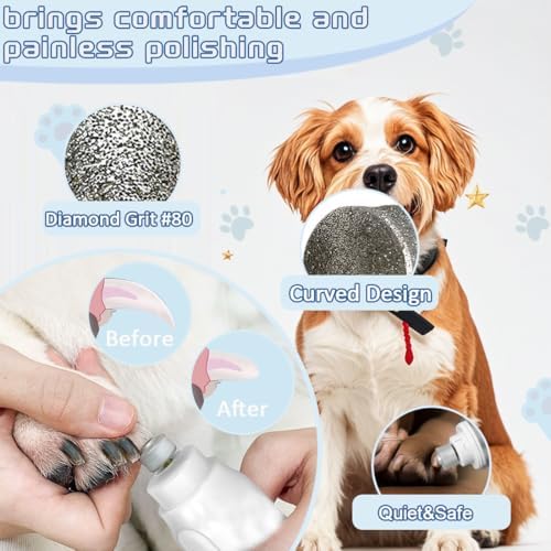 Dog Nail Grinder Wheels Head Bits 2PCS, Diamond Grinding Wheels Compatible - Image 3