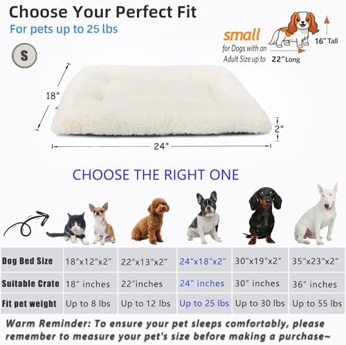 Small Dog Bed for Crate 24 x 18 Ultra Soft Crate Pads for Dog Cages Washable & - Image 4