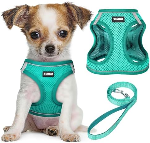 No Pull Dog Puppy Harness and Leash Set Reflective Mesh Vest Large by YIMEIS