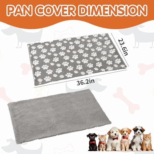 BALAPET Washable Dog Crate Pan Cover, Soft Plush Velvet Liner - Image 2
