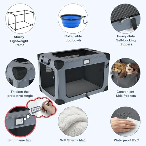 42 Inch Collapsible Dog Travel Crate - Image 4