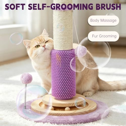 45" Tall Cat Scratching Post for Large, Heavy Duty Scratcher Tree - Image 5