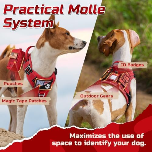 rabbitgoo Tactical Dog Harness for Large, No Pull Military Service Vest - Image 4