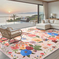 Blush Floral Area Rug 10x14 for Living Room Bedroom by WelcometoBabovid