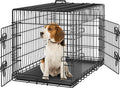Yaheetech 36in Double Door Metal Dog Crate w/Divider by Yaheetech
