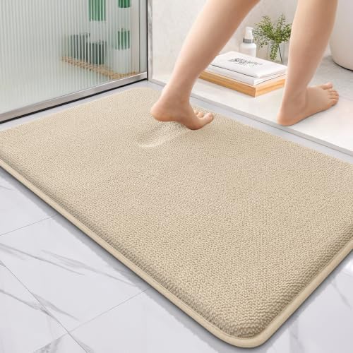 OLANLY Thick Memory Foam Bathroom Rugs 35x24, Absorbent Bath Mat by OLANLY