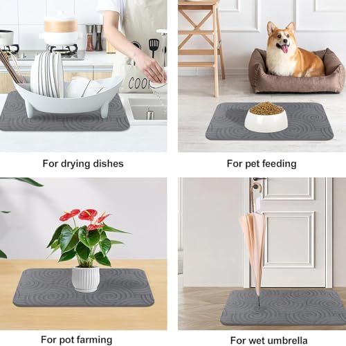 2 Pack Stone Bath Mat Diatomaceous Earth Shower Mat Non-Slip Super Absorbent - Image 7