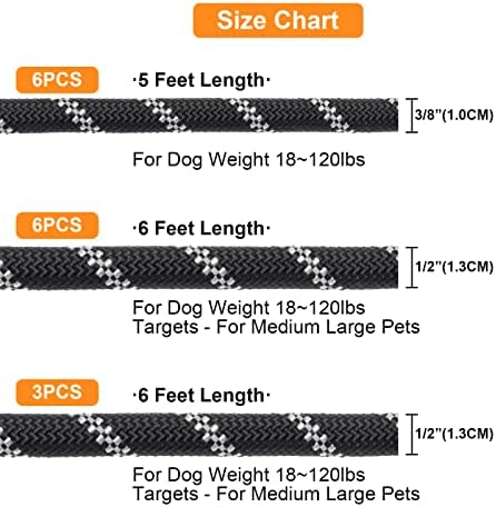 BEAUTYZOO Dog Leash for Large Dogs, 6FT Heavy Duty Rope Leash Bulk, 3 Pack - Image 2