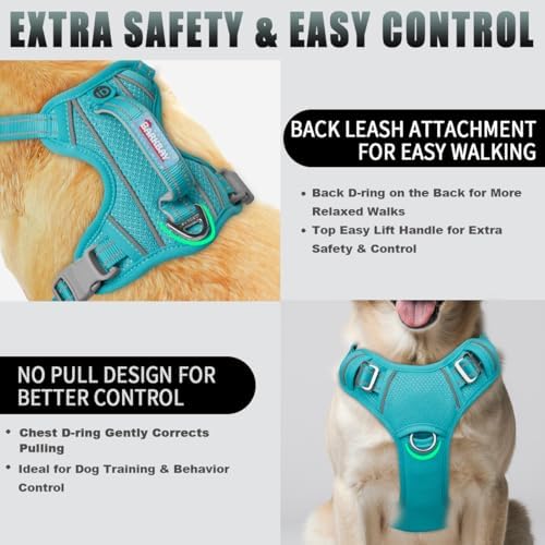BARKBAY No Pull Dog Harness Large Reflective Dog Harness - Image 3