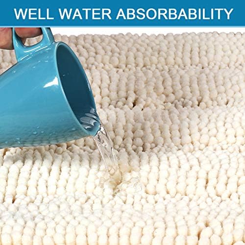 H.VERSAILTEX Bath Rugs for Bathroom Non Slip Bath Mats Extra Thick Chenille - Image 5