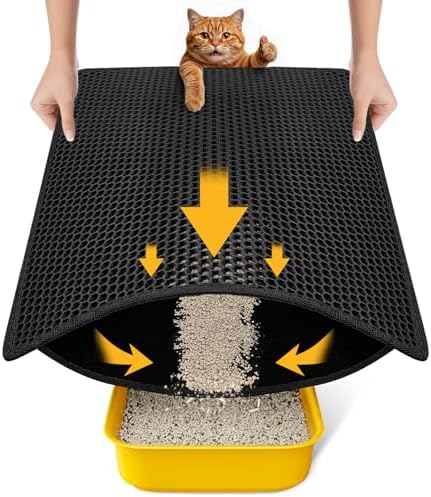 Cat Litter Mat, Upgrade Super Waterproof Back Layer Litter Box Mat, Non Slip by Conlun