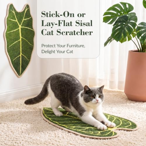 Natural Leaf-Shaped Sisal Cat Scratcher - Image 3