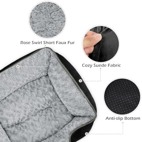 INVENHO XX-Large Dog Bed Rectangle Washable Orthopedic Soft Calming Sleeping - Image 4