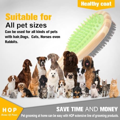 Short Hair Dog Brush for Detangling and Shedding Coats, Silicone Pet Brushing - Image 6