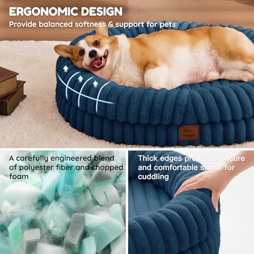 ChiXnuggle Orthopedic Dog Bed, Washable Cover, Faux Fur Bolster Pet Couch - Image 4