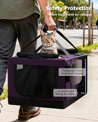 Pecute Cat Carrier, Soft Double Pet Crate - Image 2