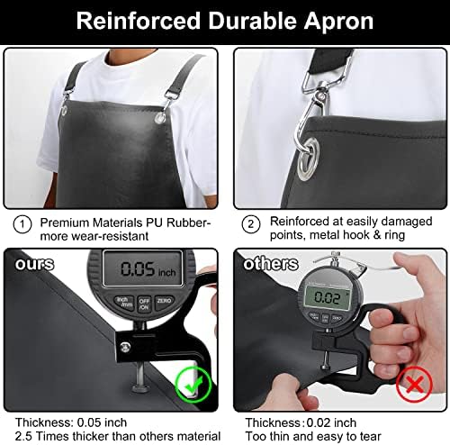 SHEOMERN Waterproof Rubber Apron, Lab Work, Dog Grooming - Image 4