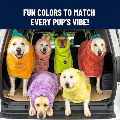 DERPYCHAPPY Dog Bathrobe Towel Robe After Bath Microfiber - Image 5