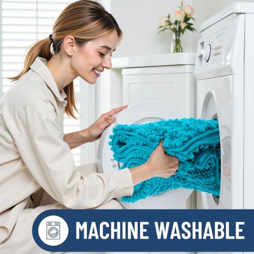 Smiry Bathroom Rugs 30X20, Extra Soft Rubber Backing Chenille Bath Mats - Image 6