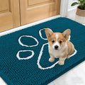 OLANLY Dog Door Mat for Muddy Paws 24x16, Paw Print Design Chenille Mud Mat by OLANLY