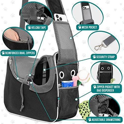 PetAmi Dog Sling Carrier for Small Dog, Hands Free Crossbody Carrier - Image 3
