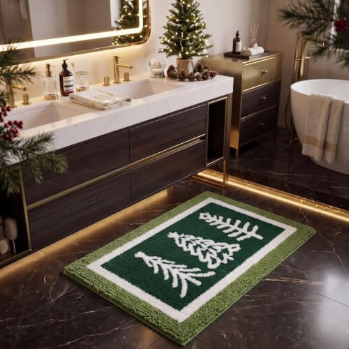 Boao Christmas Tree Bathroom Rug Bath Mat - Image 5