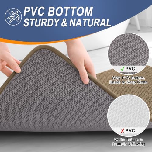 OLANLY Memory Foam Bathroom Runner Rug 70x24, Absorbent Long Bath Mat - Image 4