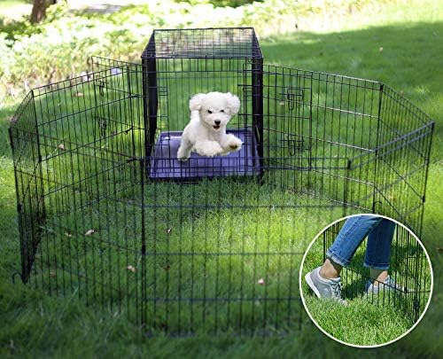 Artmeer Dog Playpen 24" H, 8-Panel Rustproof Foldable Pet Fence - Image 3
