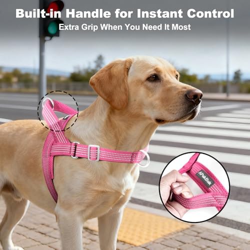 No Pull Dog Harness with Handle, Adjustable Soft Mesh Padded Vest - Image 3