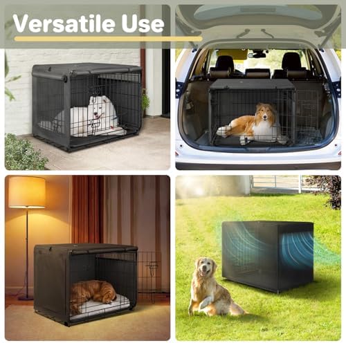 Seiyierr Dog Crate Cover, 30 Inch Dog Kennel Cover - Image 2