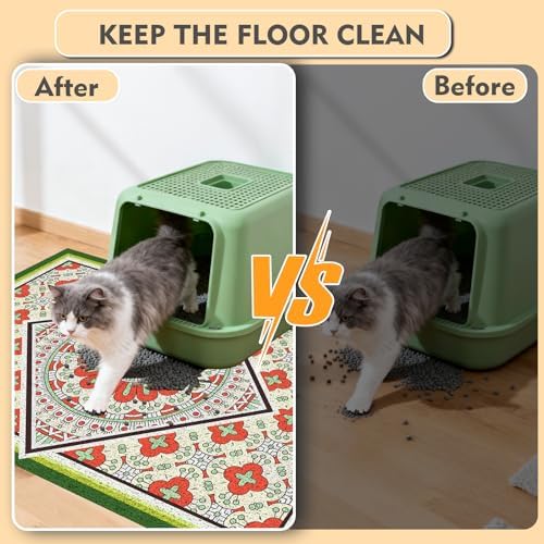 Jumbo Cat Litter Mat Catcher 35"x24" | Ultra-Absorbent Litter Box Rug - Image 3