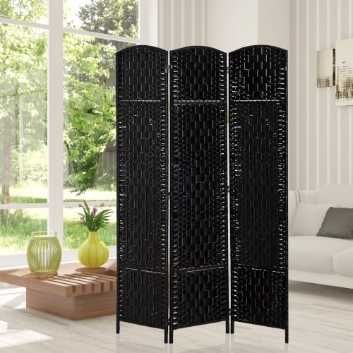 HOMCOM Room Divider 3-Panel, 6FT-Tall Folding Privacy Screen - Image 6