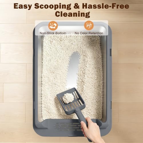 AIPERRO XL Stainless Steel Litter Box | Metal Cat Litter Boxes - Image 5