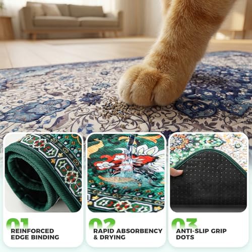 Hompet Cat Litter Mat 2 Pack, 54x54 Large Machine Washable Trapping Mats - Image 5