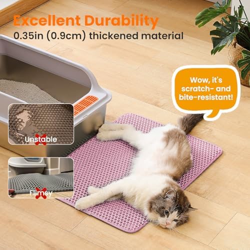 Cat Litter Mat, Double Layer Honeycomb Litter Box Mat - Image 6