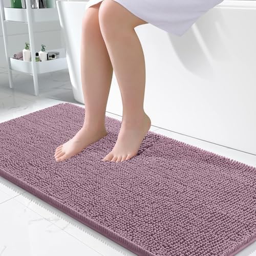 OLANLY Large Bathroom Rugs 50x30, Extra Soft Absorbent Chenille Bath Rugs by OLANLY