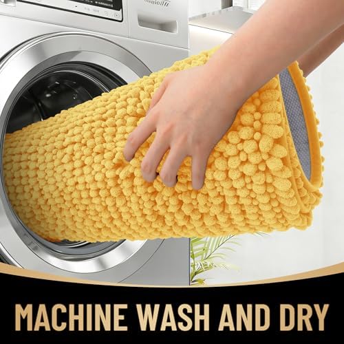 OLANLY Thick Chenille Small Bathroom Rugs 24x16, Absorbent Bath Mat - Image 4