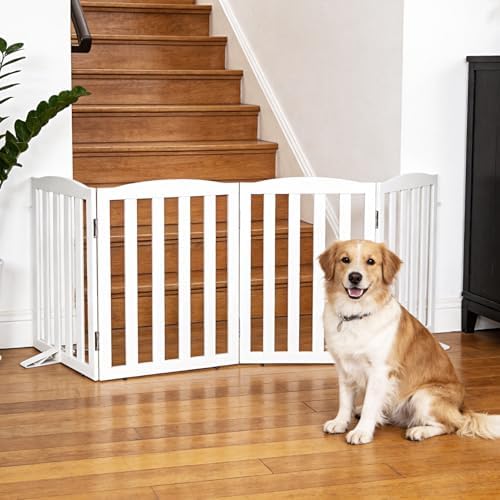 Freestanding Dog Gate Indoor, Doggie Gate Foldable Dog Gates - Image 2