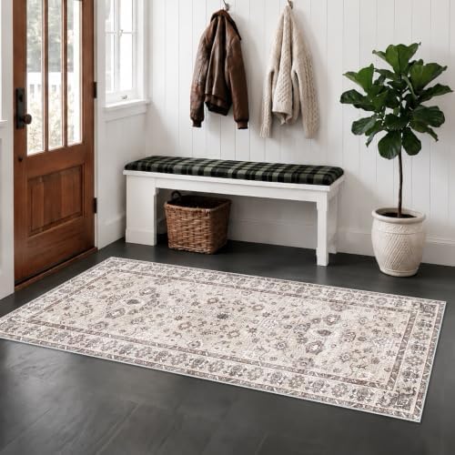 2x5 Non Slip Hallway Runner: Machine Washable Small Rug by NYZEL
